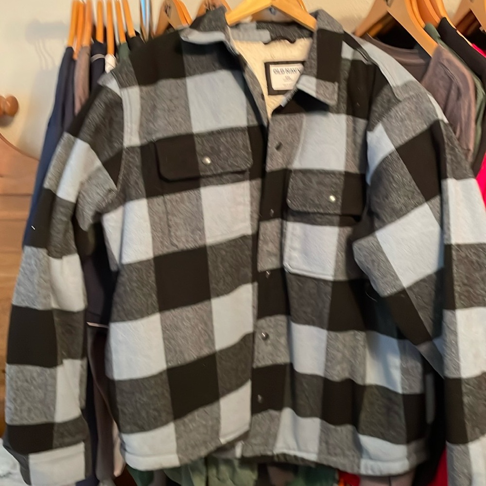 Buffalo plaid Flannel shirt jacket